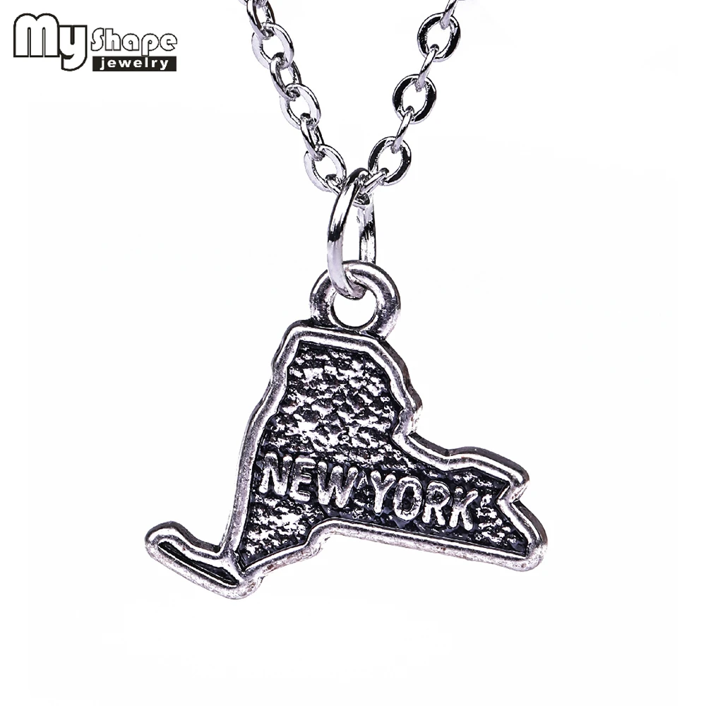My Shape Ny Usa Map Statement Necklaces Boutique Unique Design New My Shape Ny Usa Map Statement Necklaces