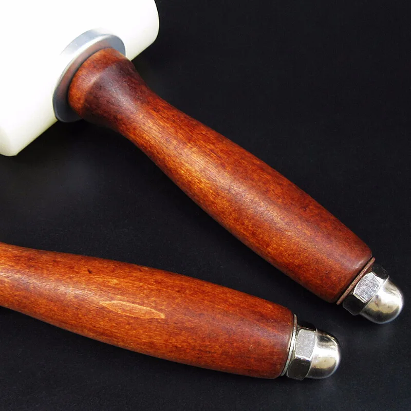 Деревянный инструмент для рукоделия, кожаные наборы молотков пробойник для кожи, режущий инструмент ручной работы, молоток с ручкой, кожевенное ремесло 1 шт
