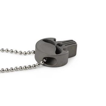 

Titanium Alloy Skull Knife Beads Knife Lanyard Pendant Outdoors EDC Tools Pendant Paracord Accessory