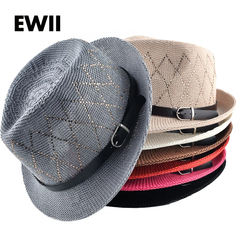 

2017 Fashion summer hats for women Unisex sun cap Men beach caps Panama straw hat Breathable chapeu feminino bone