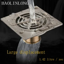 BAOLINLONG Brass Floor Drain Exquisite Washing machine floor drain Panel Multiple beautiful Super Drainage Multiple uses BAOLINLONG Brass Floor Drain Exquisite Washing machine floor drain Panel Multiple beautiful Super Drainage Multiple uses