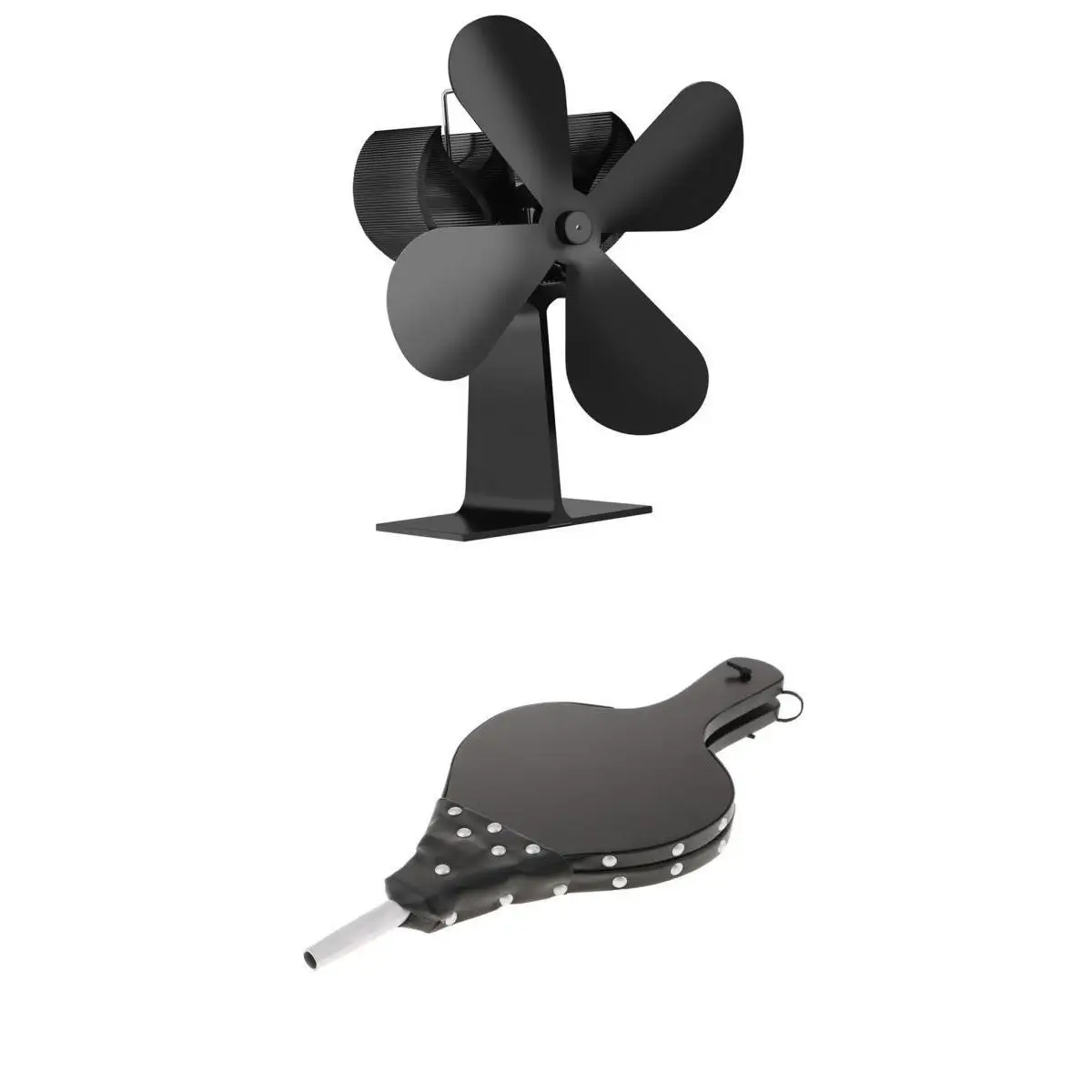 Indoor Mantel Fireplace Heated Stove Blower Fan Wood Fireside