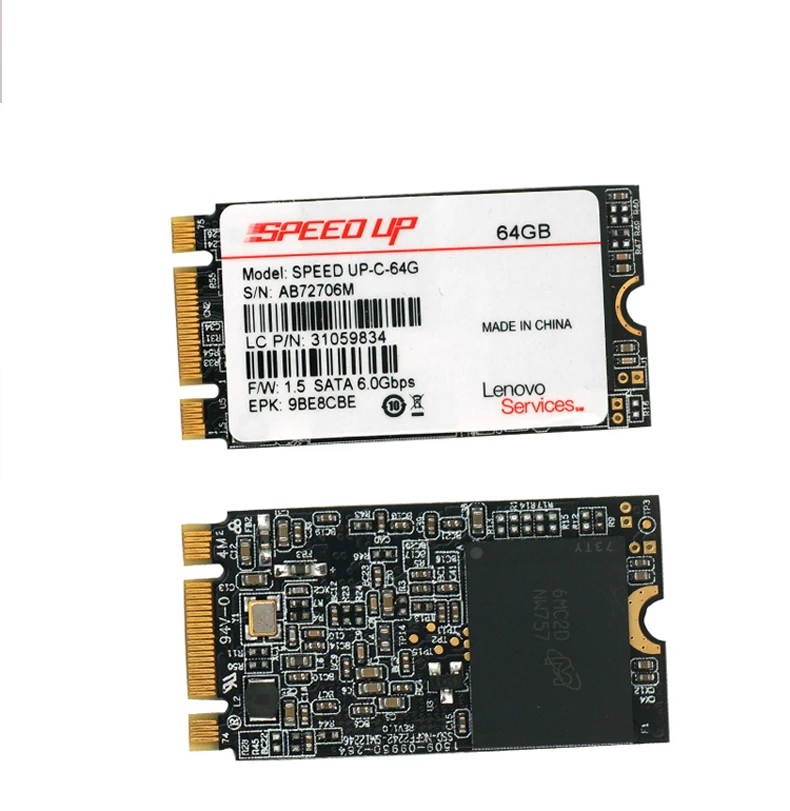 Original Lenovo SSD SPEED UP Interne Solid State Disk 64G 128G 256g NGFF 2242 Y410 Y430P T440 t450