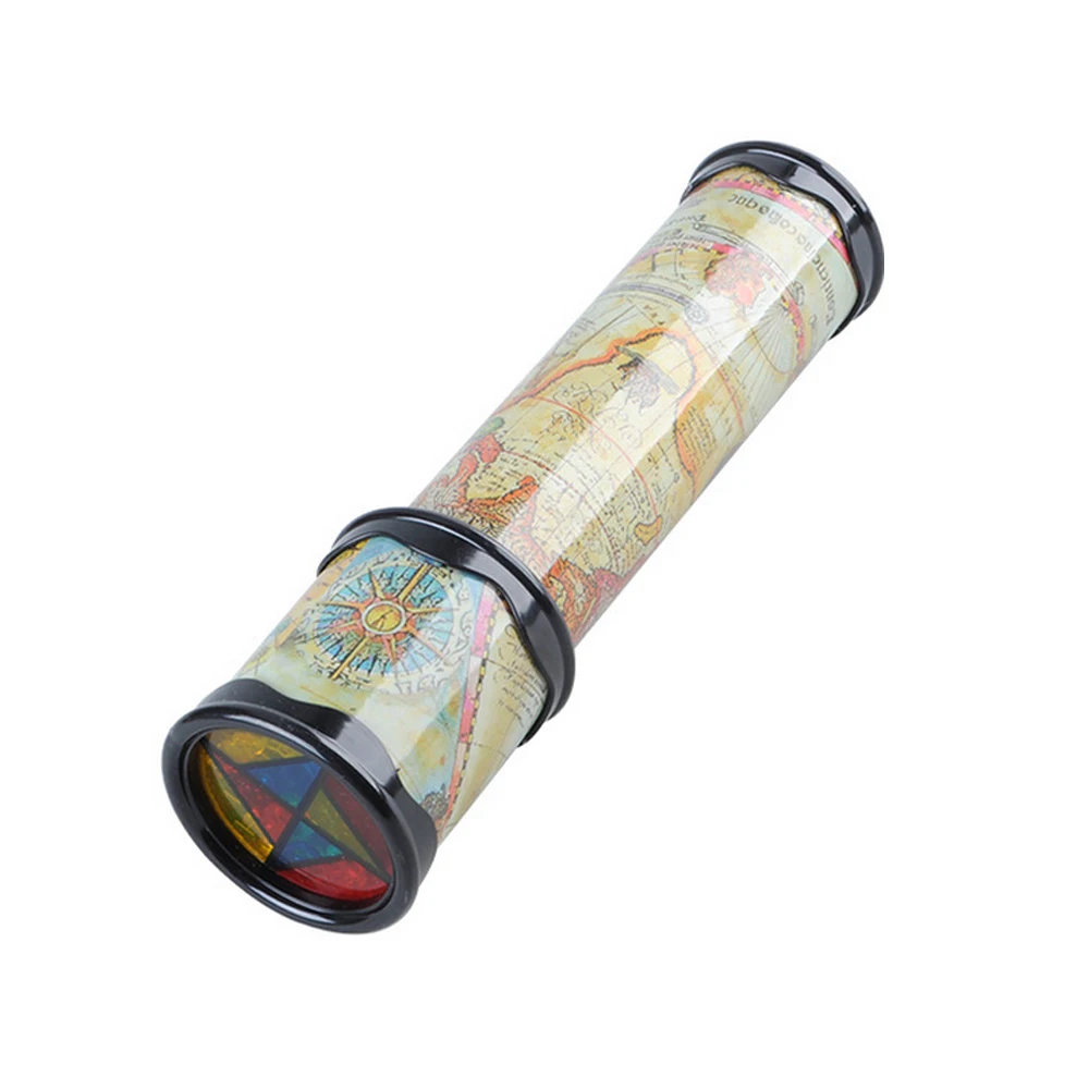 21 см Пластиковый вращающийся 3D Калейдоскоп магическое разнообразие внутри цилиндр с цветком бумажный игрушка-калейдоскоп 2 шт