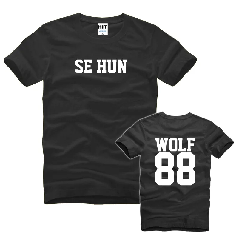 Мужская футболка EXO wolf 88 униформа для фанатов с принтом новинка 2015 мужские