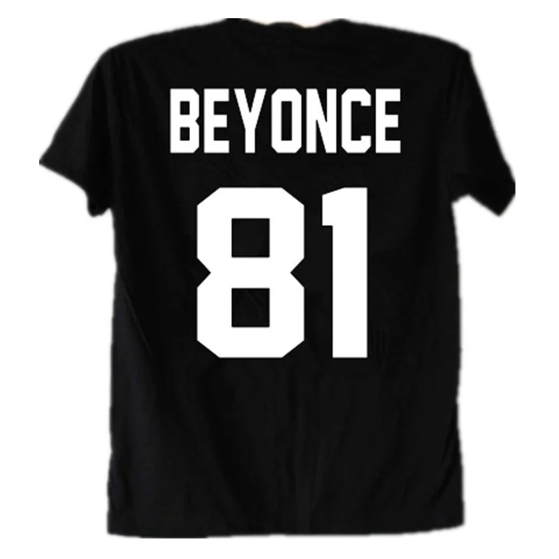 BEYONCE 81 Футболка с принтом на задней стороне Beyonce год рождения графическая