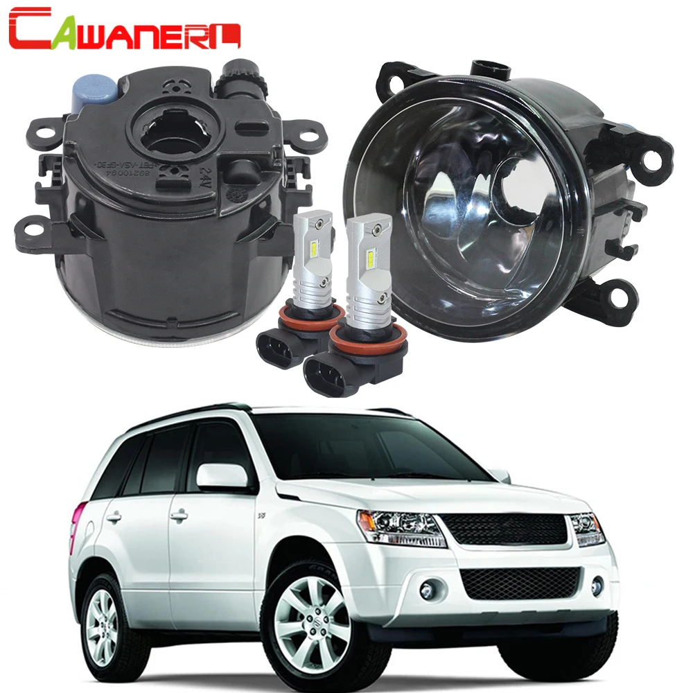 Baratos Cawanerl para 2005 2015 Suzuki Grand Vitara 2 II cerrado vehículo todoterreno JT coche niebla Luz pantalla H11 bombilla LED halógena