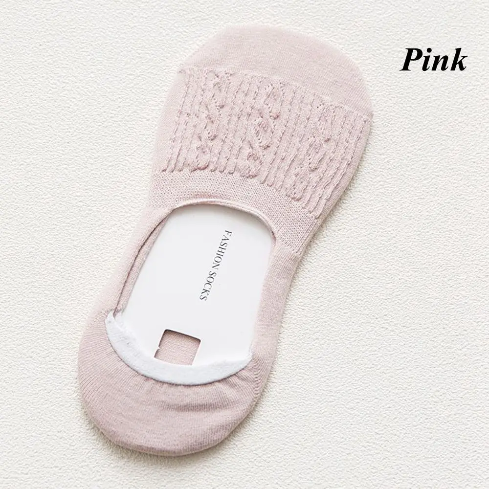 Pink 1 пара невидимых нескользящих коротких носков ярких цветов модные женские повседневные хлопковые Дышащие Короткие носки-башмачки аксессуары для одежды - Цвет: Pink