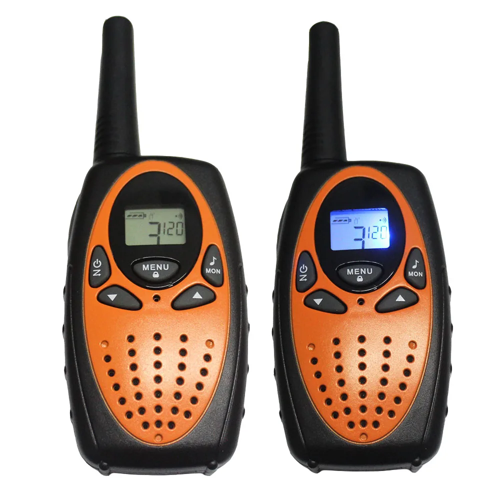 2PCS TS628 Portable Handheld Walkie Talkie Orange Two Way Radio Transmitter PMR/FRS 400-480mhz Transceiver Optional 1W/0.5W 