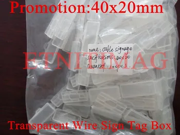 

Free Delivery 4020 40x20mm 40x20 Transparent Clear Waterproof Wire Sign Cable Tie Marker Labeled Tag Box 100 Pcs/Lot Promotion