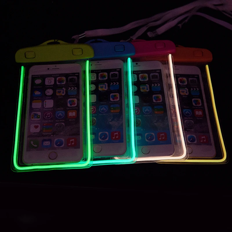 

Waterproof Case for Samsung Galaxy s8 J5 s4 s5 s6 s7 Grand Prime Case Underwater Luminous Pouch Case For Iphone 5 5s 6 6s Coque