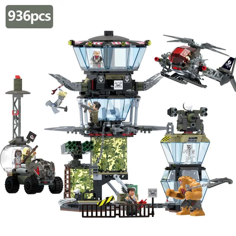 

936pcs Military series biochemical warfare Super Command base mini Mutants figures Building Blocks For Children Gifts