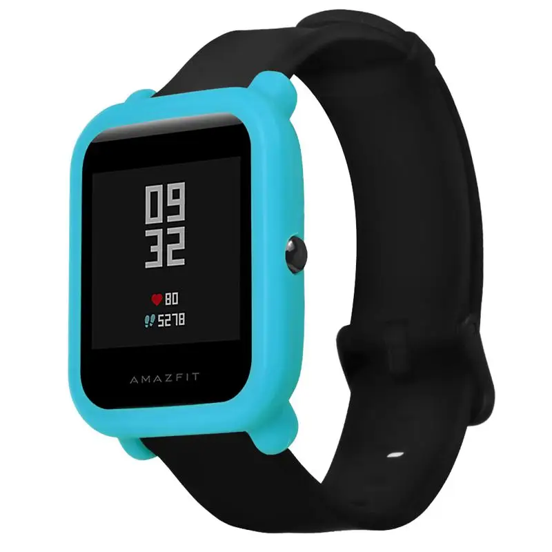 Мягкий защитный силиконовый Полный Чехол для Huami Amazfit Bip Youth Watch силиконовый Полный Чехол - Цвет: Sky Blue