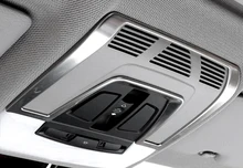 For BMW X5 F15 2014 2015 2016 2017 Stainless Steel Interior Front Roof Dome Reading Light Lamp Cover Trim 1pcs Car Styling