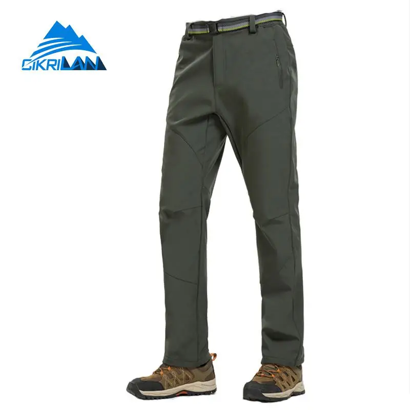 Invierno hombres resistente al agua Trekking Camping pantalones Softshell deportes al aire libre escalada senderismo pantalones hombres cálidos Pantalon Hombre Invierno hombres resistente al agua Trekking Camping pantalones Softshell deportes al aire libre escalada senderismo pantalones hombres cálidos Pantalon Hombre