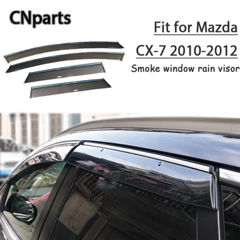 

CNparts 4pcs ABS For Mazda CX-7 2010 2011 2012 Car Smoke Window Sun Visor Keep Fresh Air convection Accessories
