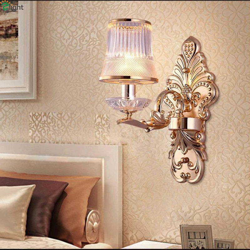 Европейский Lustre Хрустальный светодиодный настенный светильник Luminaria из