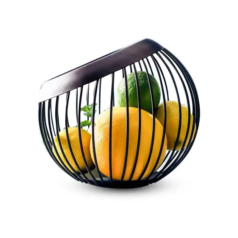

Nordic Style Iron Art Fruit Storage Basket Home Organizer Bowl Vegetable Candy Kitchen Decoration Containing Basket For Fruit