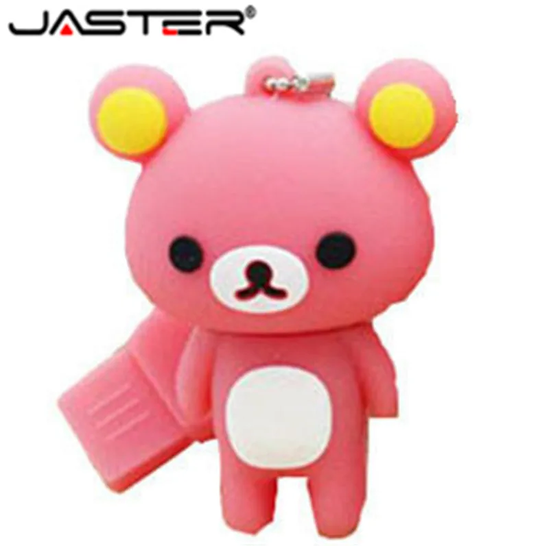 Jaster lovely флеш-накопитель Rilakkuma Медведь стиль USB флеш-накопитель ручка карта памяти U диск Флешка 4 ГБ 8 ГБ 16 ГБ 32 ГБ 64 ГБ