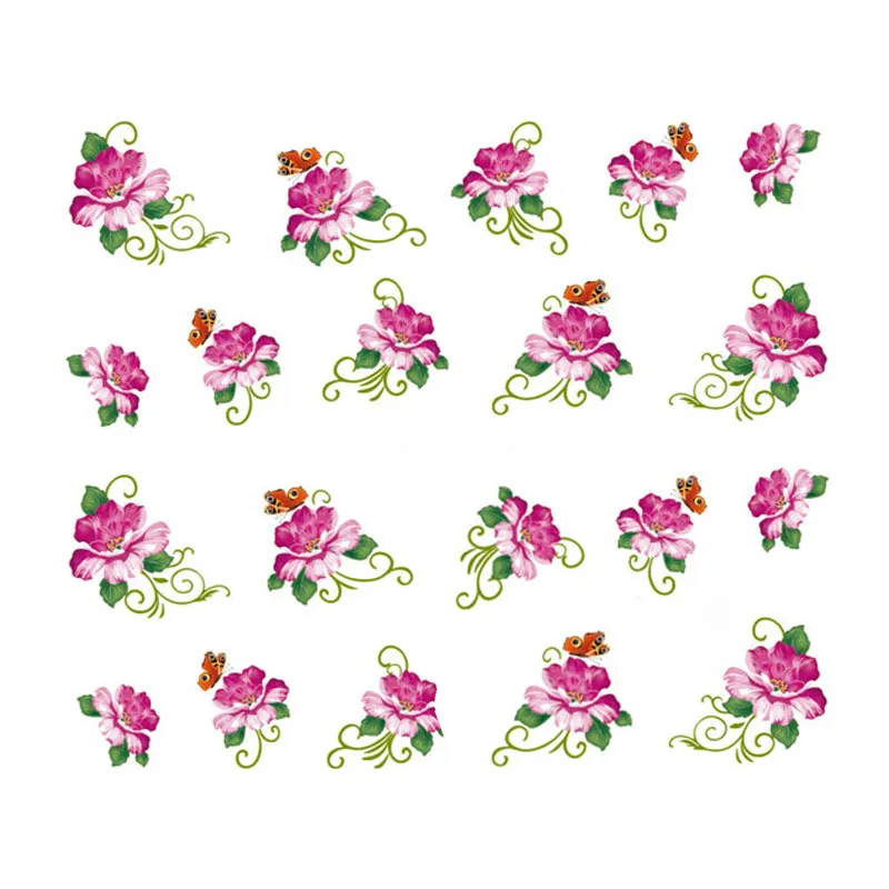 1 шт модная наклейка на ногти водная переводная наклейка цветок романтическая роза водяные знаки слайдер гель для украшения ногтей маникюр - Цвет: Темно-серый