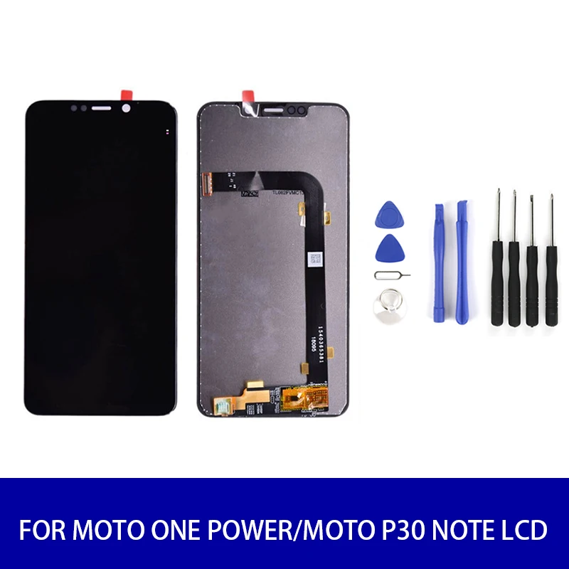 

For Moto One Power/Moto P30 Note Lcd Display Touch Screen Panel Digitizer Assembly Screen Replacement Parts 2560×1440 Black