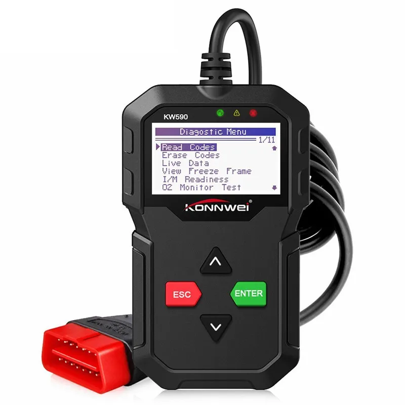 OBD2 считыватель кодов KONNWEI KW590 сканер многоязычный s OBDII автоматический русский