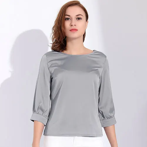 Ladies Plus Size Silk Blouses For Women Office Ladies Silk Satin Blouses And Tops Silk Shirt