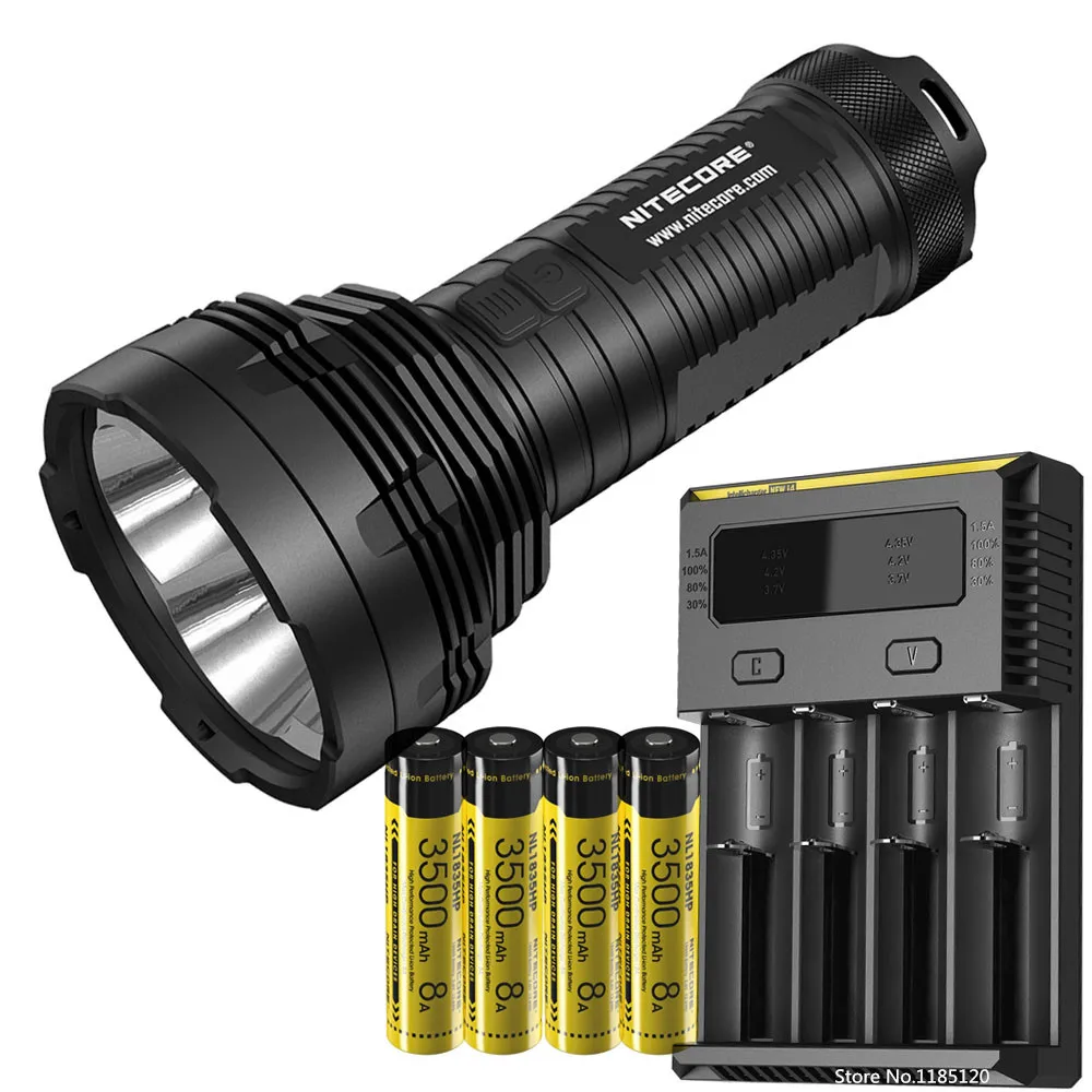 NITECORE TM16GT фонарик 4* CREE XP-L HI V3 светодиодный Макс 3600 люмен прожектор Луч расстояние 1003 м Открытый походный фонарь - Испускаемый цвет: TM16GT NL1835HP I4