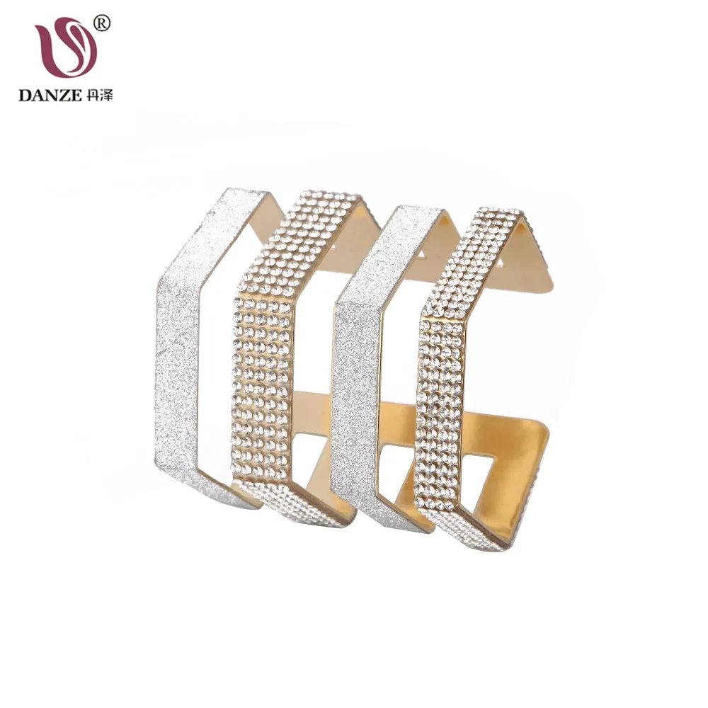 

DANZE Fashion Wide Cuff Bangle Rhinestone Inlaid Bracelet For Women Geometric Open Bangle Girlfriend Birthday Mother's Day Gifts
