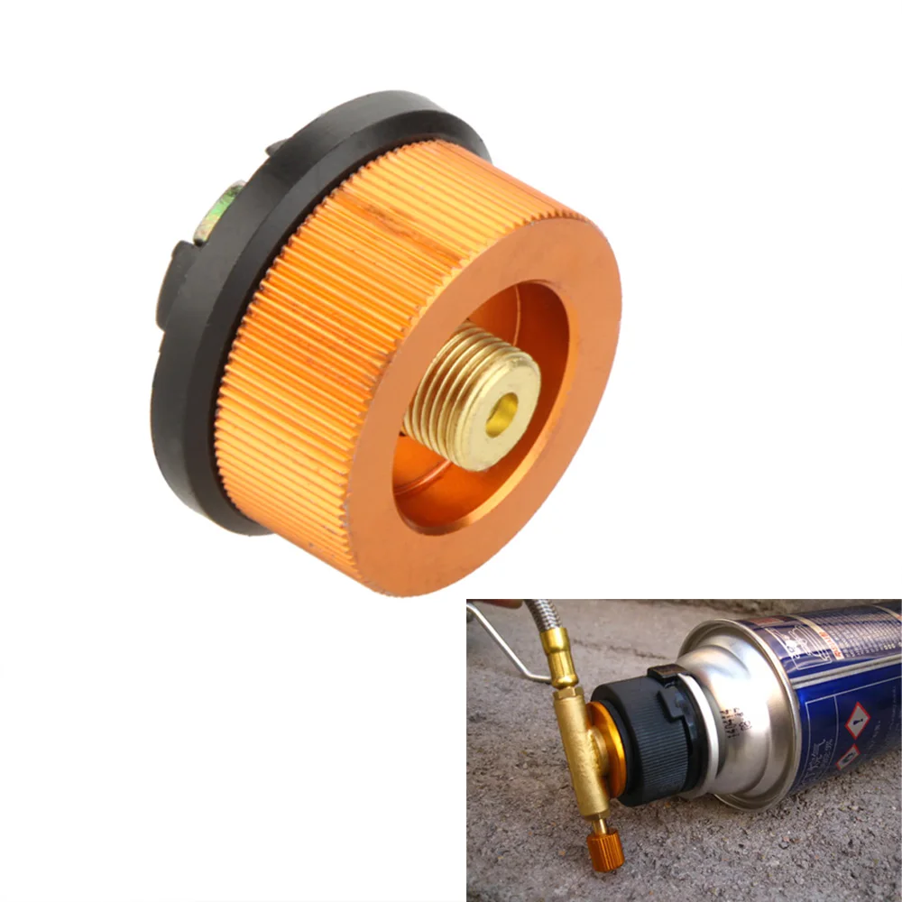 

Outdoor Camping Stove Gas Stove Adaptor Conversion Split Type Aluminum Gas Furnace Connector Cartridge Auto-off Tank Adapter