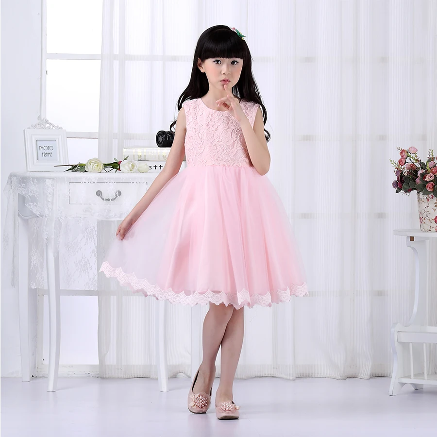 2015 New Fashion Sleeveless From 2 Year Old Girl Dress To Birthday
