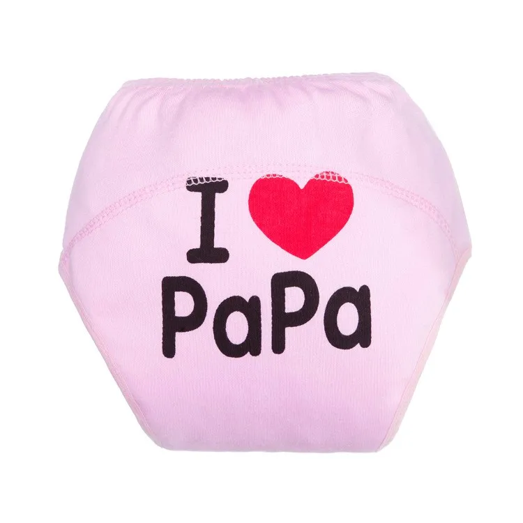 1 шт. Детские тренировочные штаны трусы подгузники многоразовая детская Пеленка из моющейся ткани водонепроницаемый тканевый подгузник хлопковые подгузники - Цвет: Pink Papa
