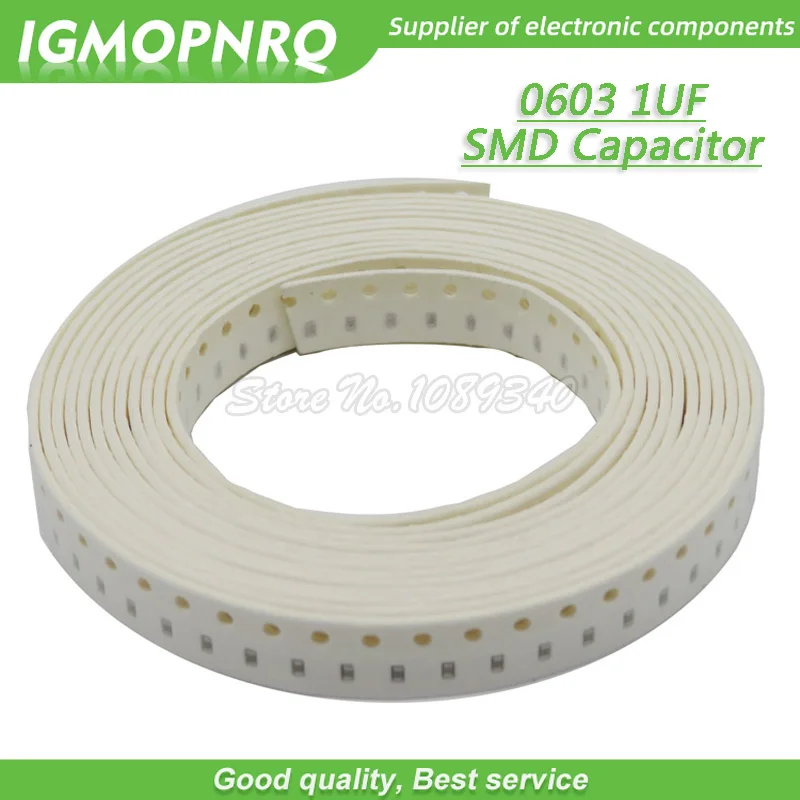 100 шт. 1 мкФ X5R точность 10% 16 в 0603 105 SMD толстая пленка чип многослойный керамический