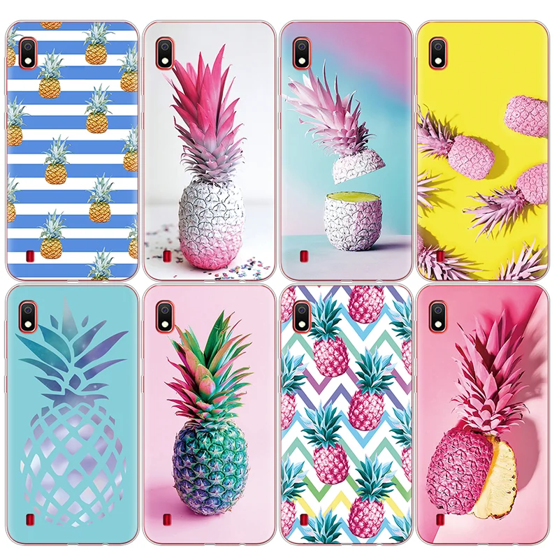 

Transparent Phone Cases For Samsung Galaxy A10 Soft Silicone Pineapple Pattern Painted TPU Coque For Samsung A10 6.2 inches Case