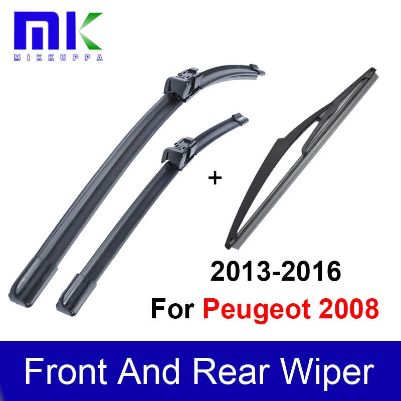 Silicone Rubber Wiper Blades For Peugeot 2008 ,2013 2014 2015 2016 Pair