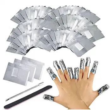 

Unloading supplies 200 pcs/set nail tool unloading tin foil nails with cotton tin foil professional unloading tin foil Suit