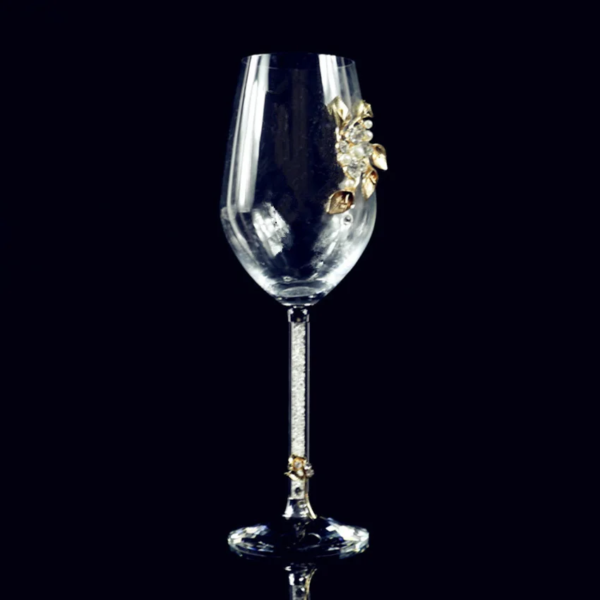 GFHGSD 350ML Fine Crystal Wine Glass Luxury Toasting Wine Goblets for