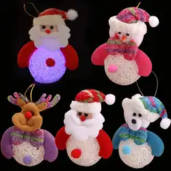Милые Световой Light-Up Игрушки Санта Клаус/Снеговик/медведь/Лось игрушечный олень игрушка для детские, для малышей подарок @ Z355
