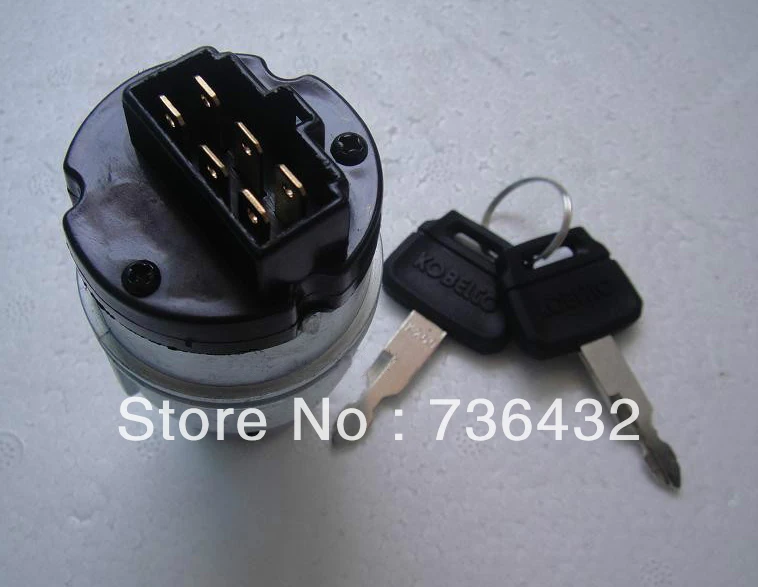 

Free shipping! Kobelco Excavator SK200-8 SK210-8 SK350-8 Key Switch ,SK-8 Startup Switch,Ignition Switch to start ignition lock