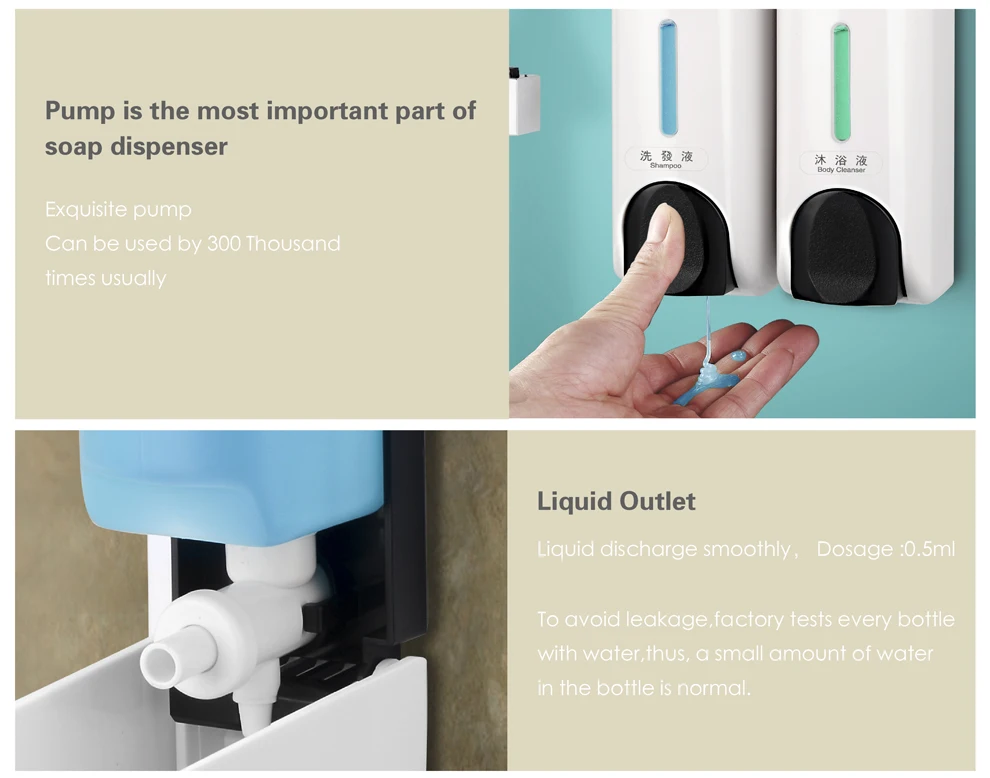 Диспенсер для жидкого мыла настенный держатель для шампуня контейнер-диспенсер для душа дома кухни аксессуары для ванной комнаты