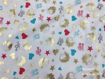 

50*143cm Sexy Girls knitted cotton fabric For Sewing Fat Quilting Patchwork Girl woman child Cloth Kid Textile