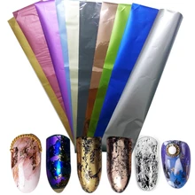10 шт. лазерные матовые Звездные наклейки для ногтей Фольга для ногтей голографическая Роза Золотой Серебряный ноготь обертывания наклейки для маникюра украшения для ногтей