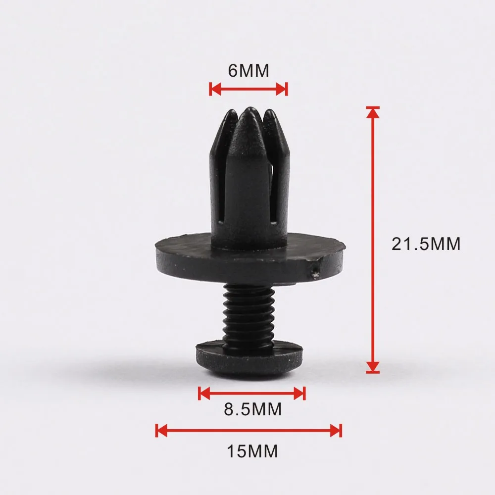 50/100 шт Авто Бампер Застежка 6 мм отверстие заклепки фиксатор пуш-ап крышка двигателя автомобиля клипса обшивки панели двери крепеж для Toyota