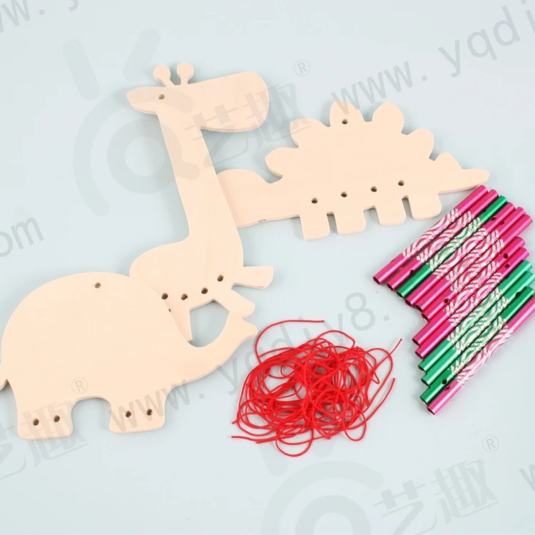 6 шт. детская деревянная доска для рисования ручной работы DIY колокольчики игрушки/деревянные мультяшные рисунки животных развивающие игрушки