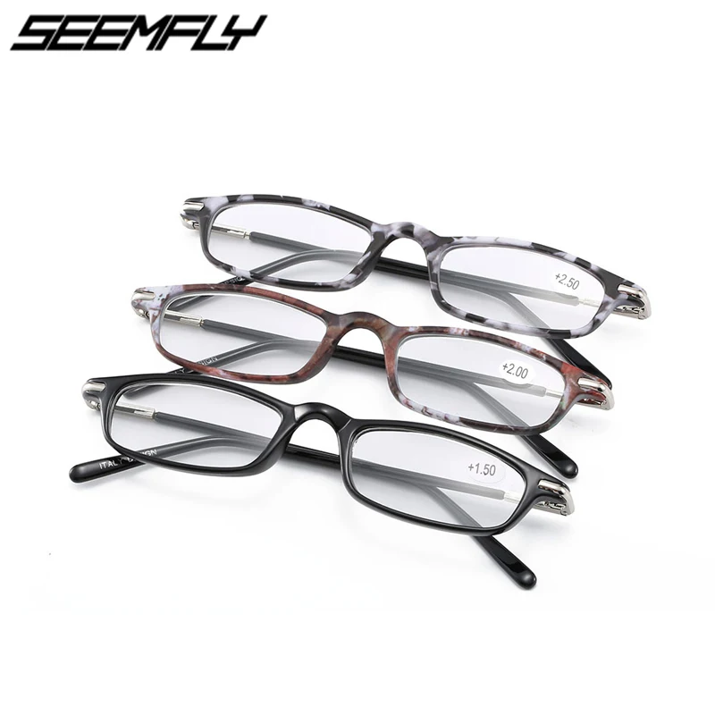 

Seemfly New Reading Glasses Men Women Small Metal Frame Presbyopia Eyeglasses Clear Lenses Eyewear Unisex Magnifier +1.0 To +3.5