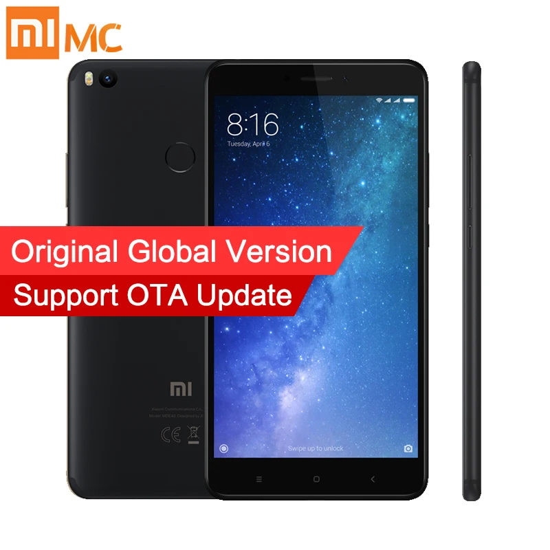 Глобальная версия Xiaomi Mi Max 2 Max2 мобильный телефон 4 GB 64 Snapdragon 625 Octa Core 6 44 &quot1080 P 5300 mAh