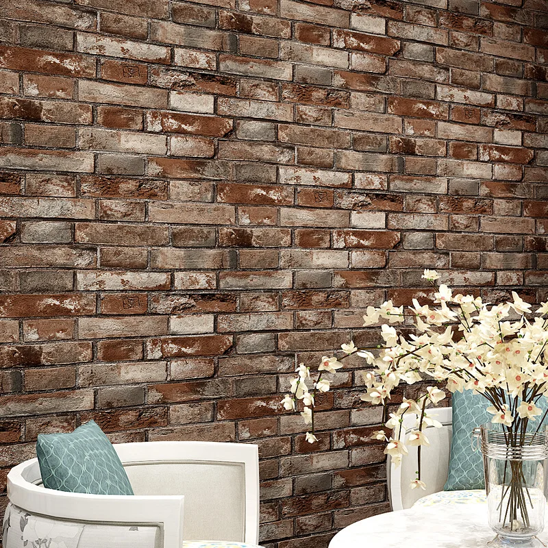 3d Brick Wallpapers Antique Brick Brick Wall paper Chinese Nostalgic Restaurant Hotel Backdrop Retro Bars Wallpapers