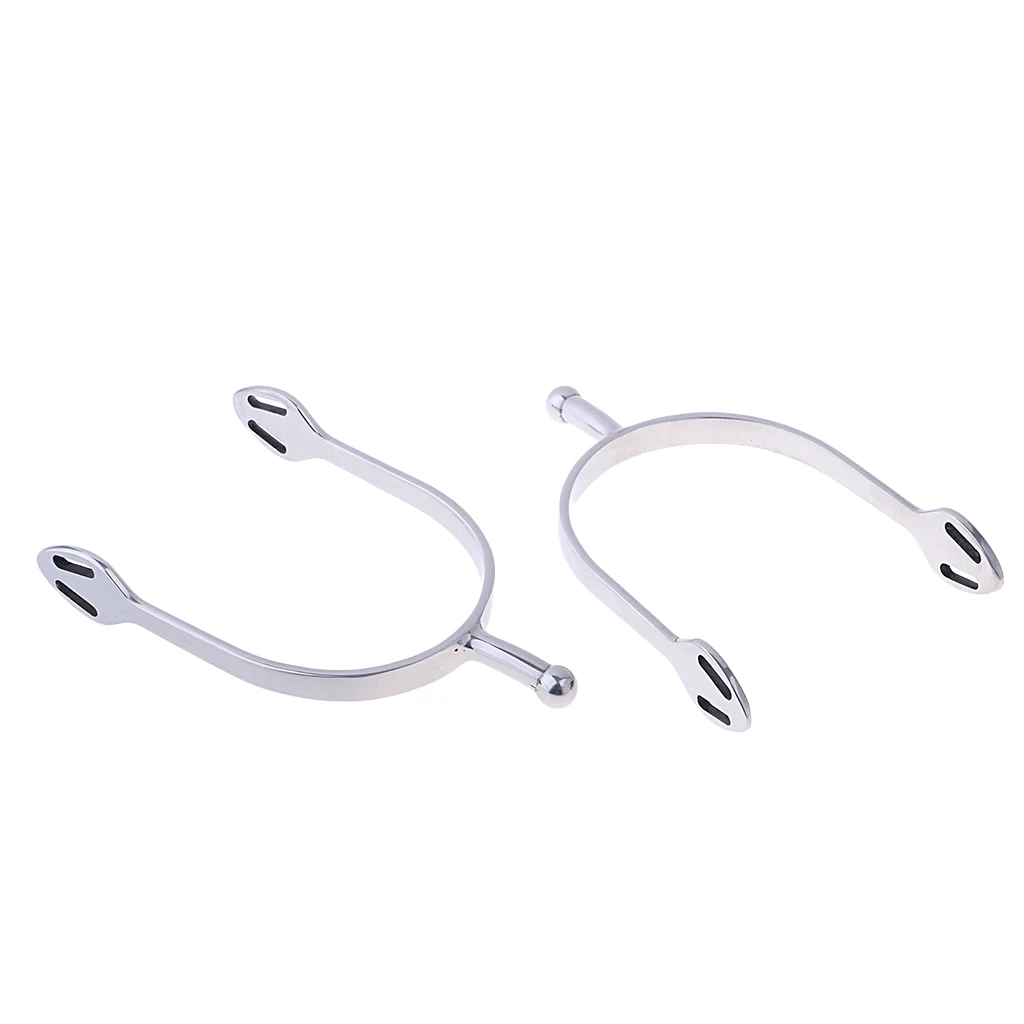 1 Pair Stainless Steel Horse Spurs Equestrian Horse Riding Spurs 14x8x2cm