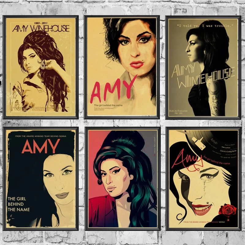 Amy Winehouse Ретро плакат печатает высокое качество настенные наклейки для гостиной украшения дома
