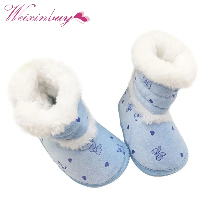 

Factory Price! Baby Girls Winter Snow Boots Infant Solid Lace Up Shoes Prewalker 0-18 Months